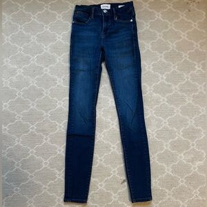 Frame Denim Le High Skinny Dark Blue Skinny Jeans